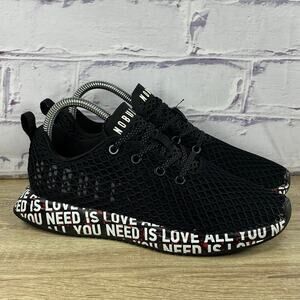 NOBULL Black Mesh Athletic Shoes with Text Accents